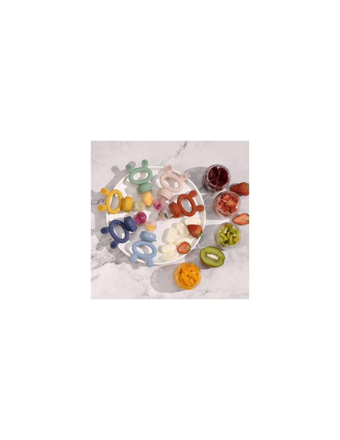 Fruchtsauger und Gefrierhülle Set - Orange