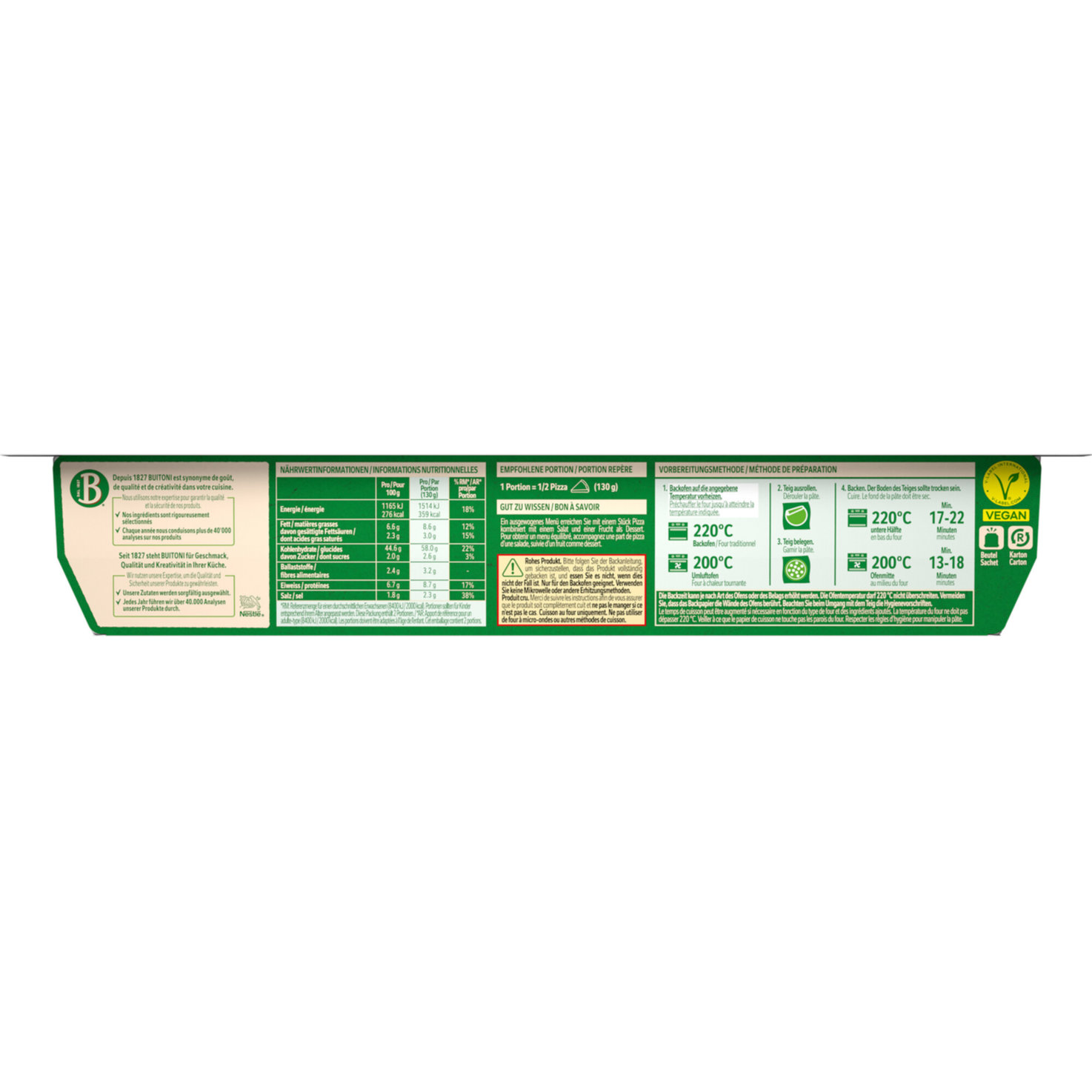 Buitoni Pizzateig Classica Original Rund Ausgewallt Ø24cm