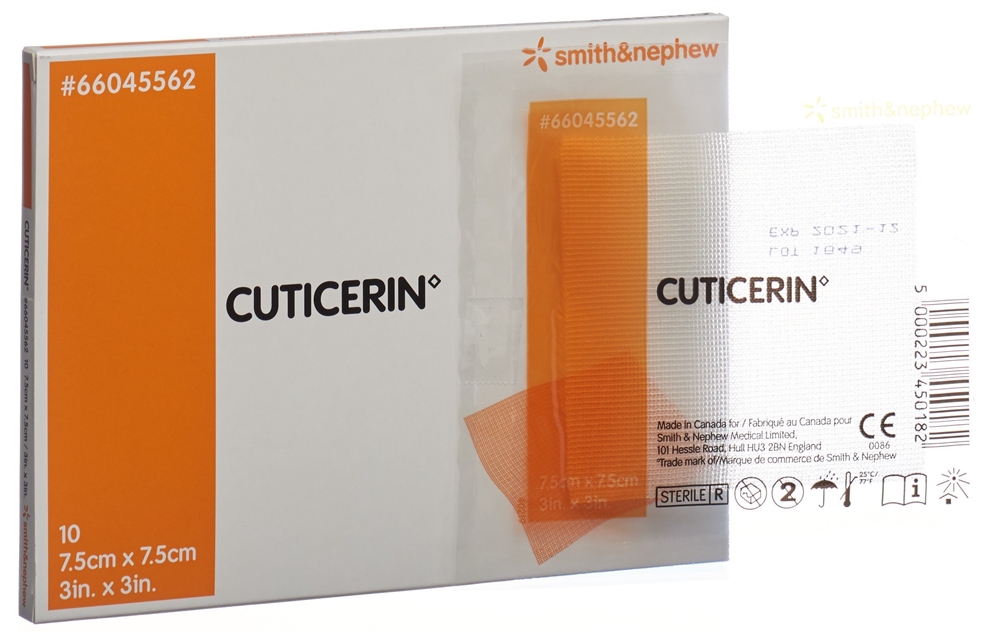 Cuticerin Salbenkompresse 7.5x7.5cm 10 Stk