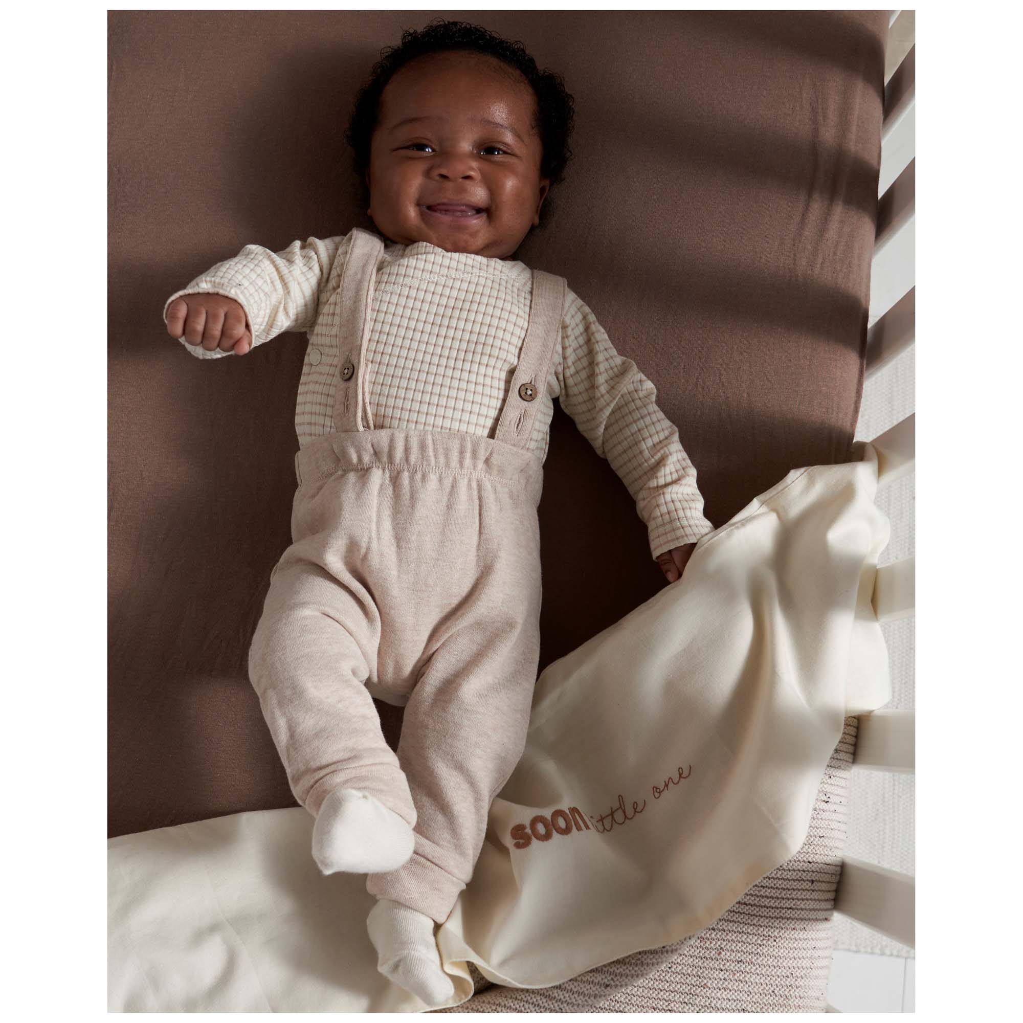 Prénatal newborn broek  effen beige
