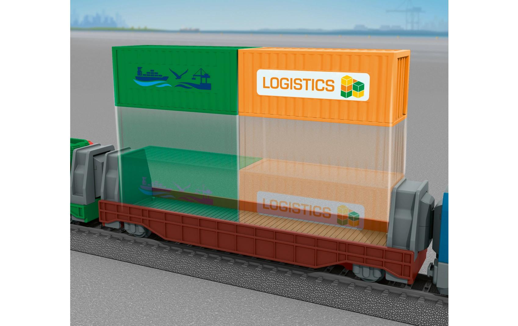Startpackung SP Containerlogistik, my world H0Güterzug mit Elektrolokomotive