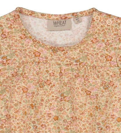 Wheat Sommerstrampler - Vilja - Kaum Beige Small Blumen