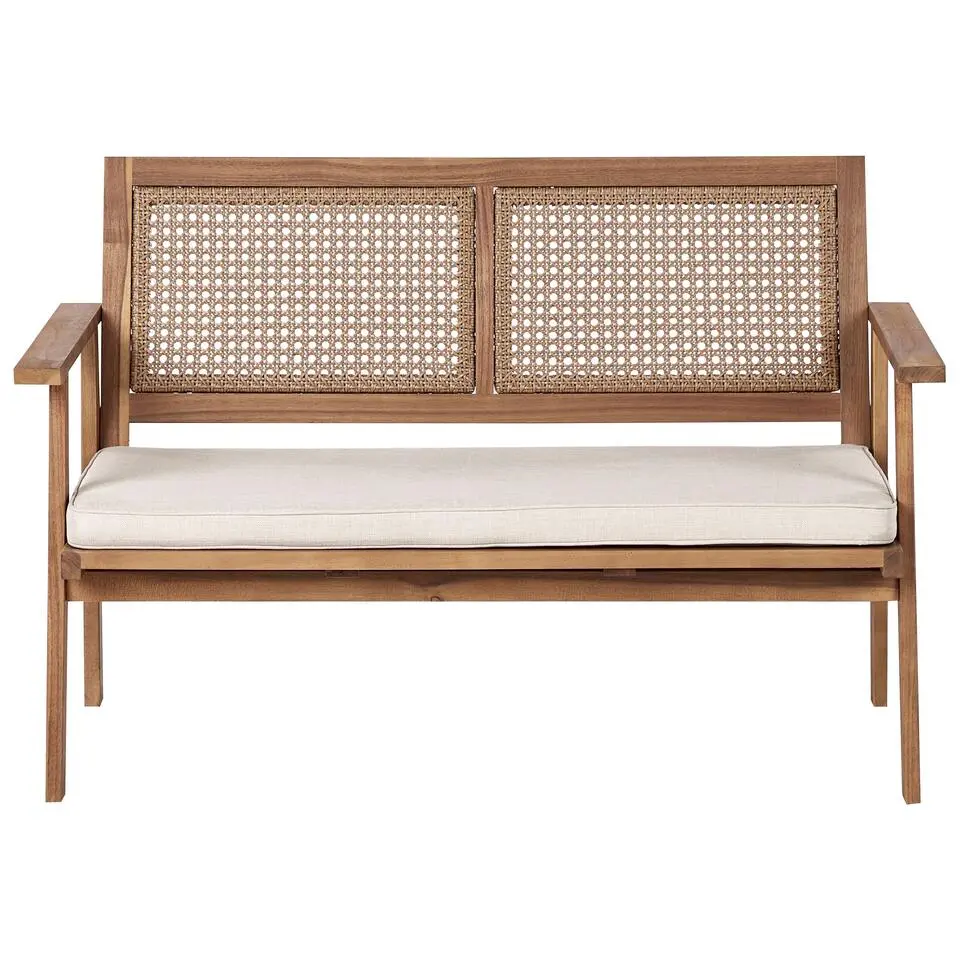 ARENELLA - Loungeset 4-zits - Lichthout/Beige - Acaciahout