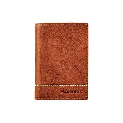 Maverick Rough Gear - Portefeuille - RFID, with removable cardholder - cuir de buffle pleine fleur à tannage végétal - cognac