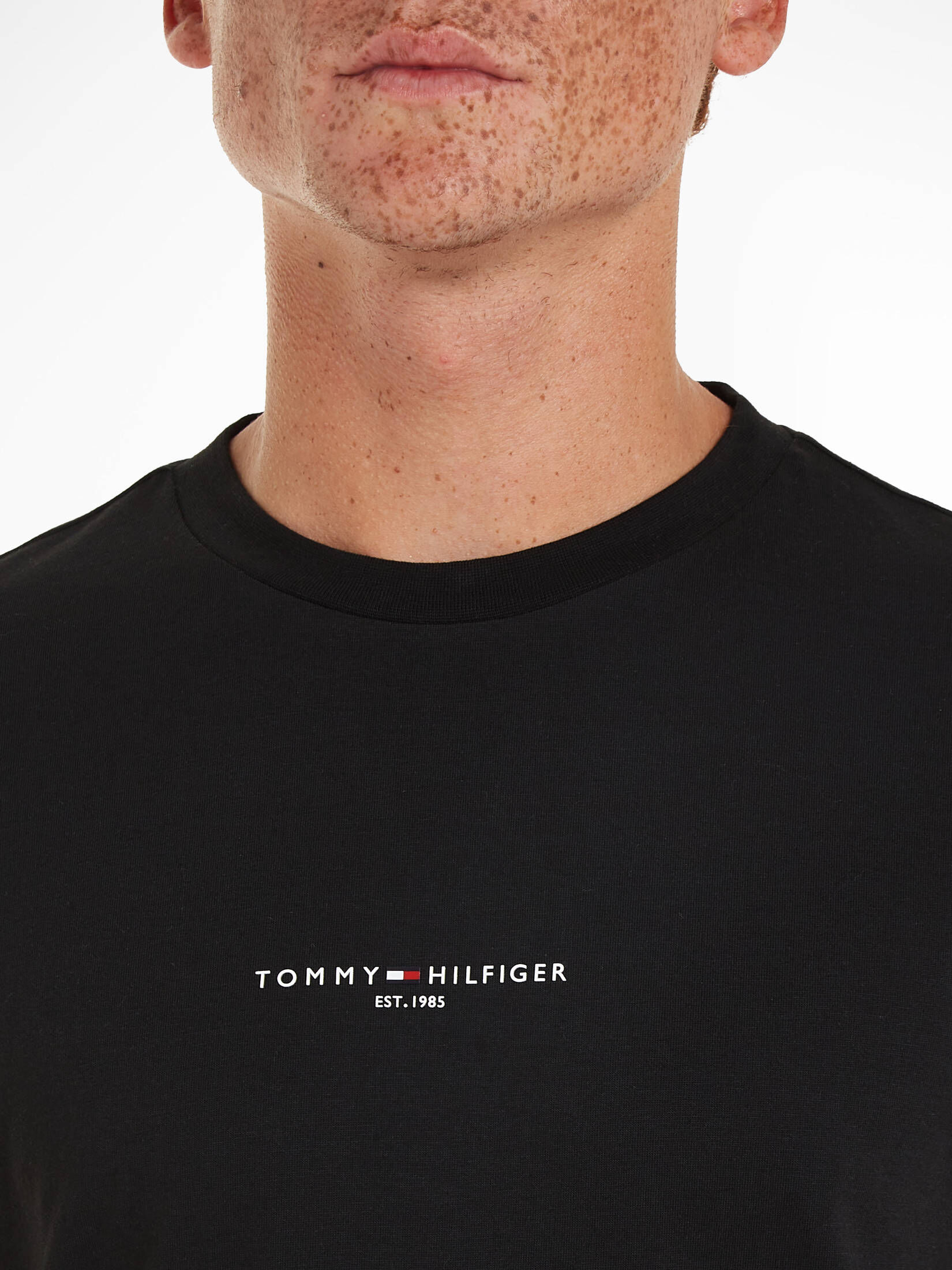 Tommy Hilfiger| Herren T-Shirt TOMMY LOGO TIPPED TEE Slim Fit