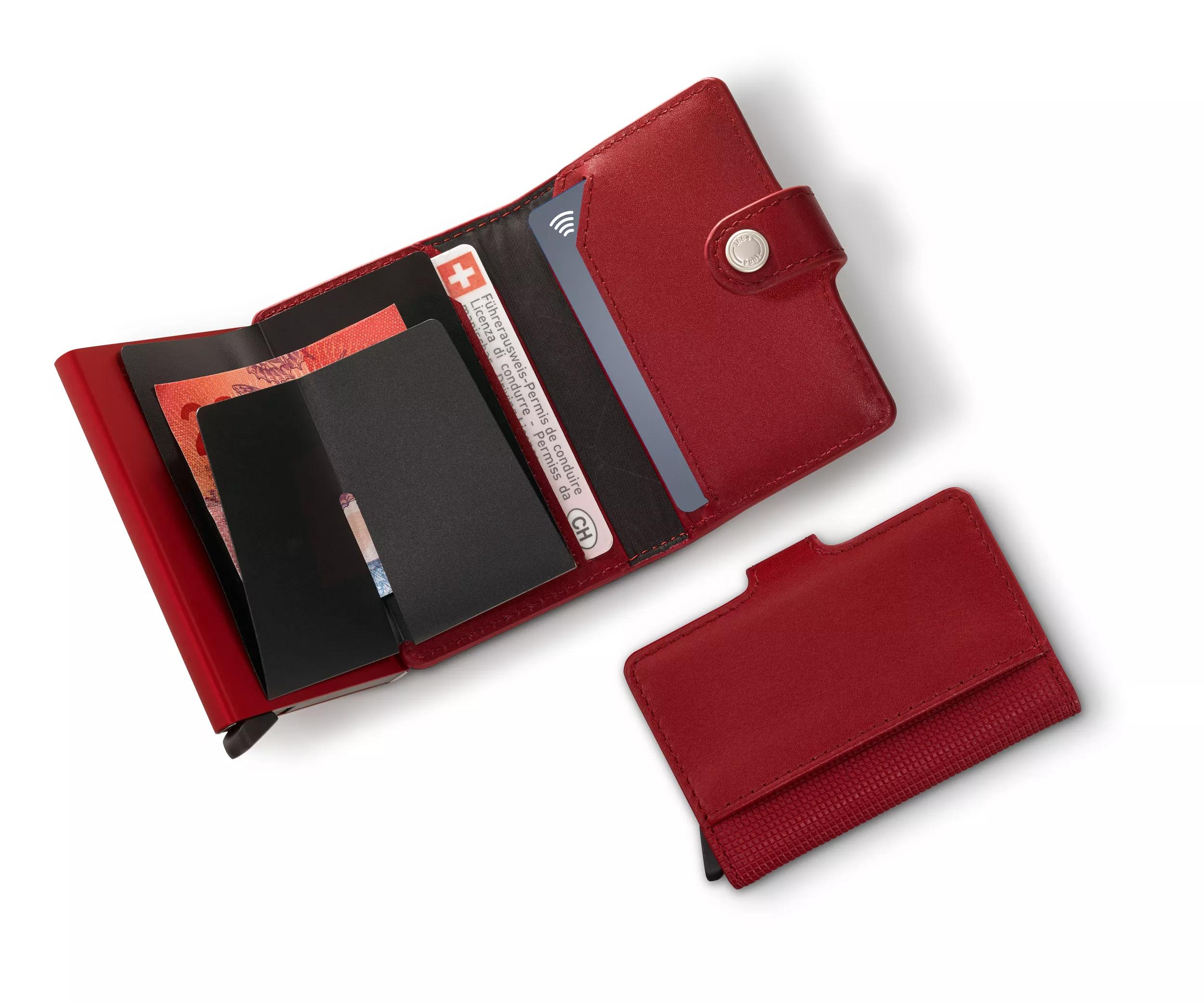 Altius Secrid Leather Card Wallet-rot