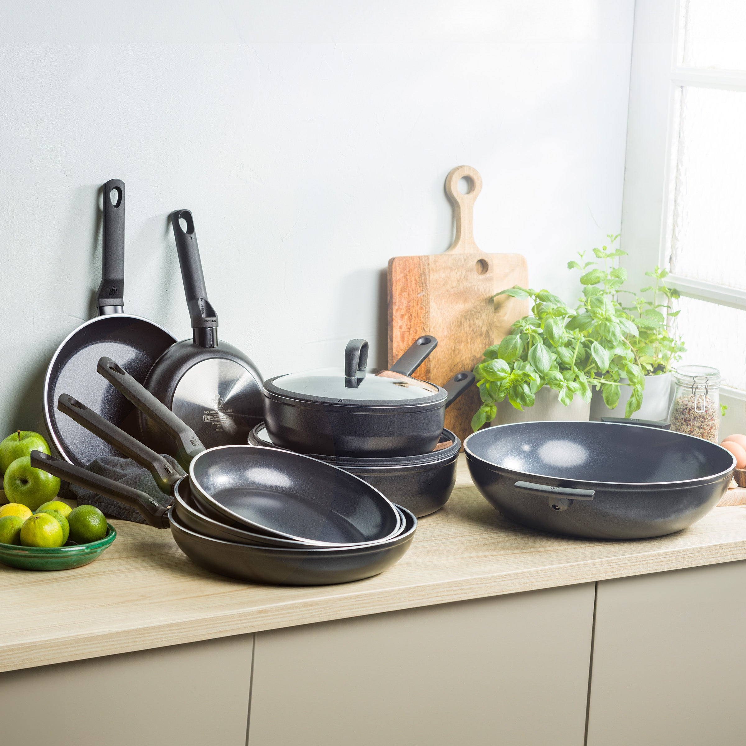 Easy Induction koekenpan 20 cm, 26 cm en wok 30