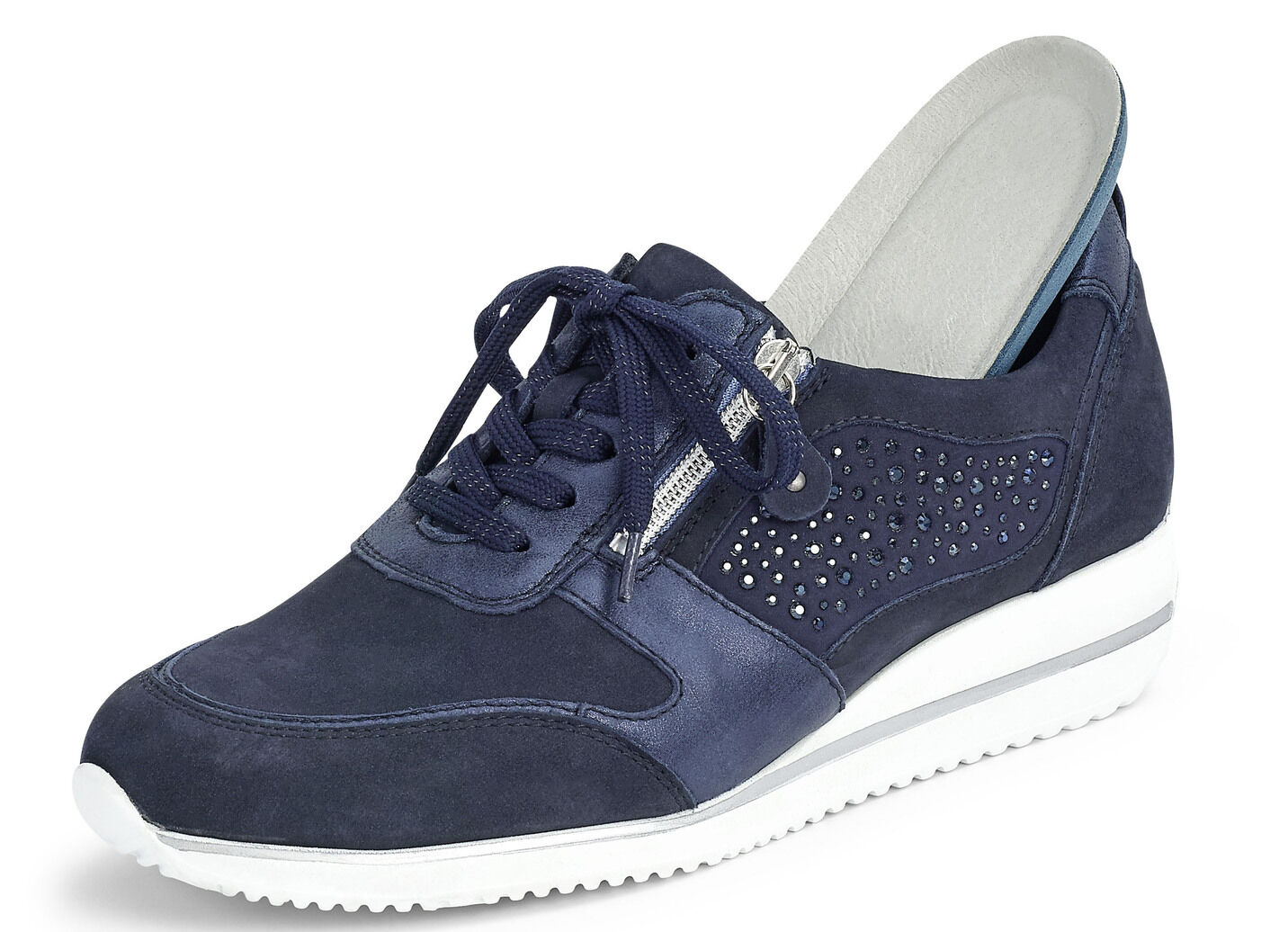 Waldläufer, bequeme Damen-Schnürschuhe, Weite H, mit herausnehmbarem Fussbett