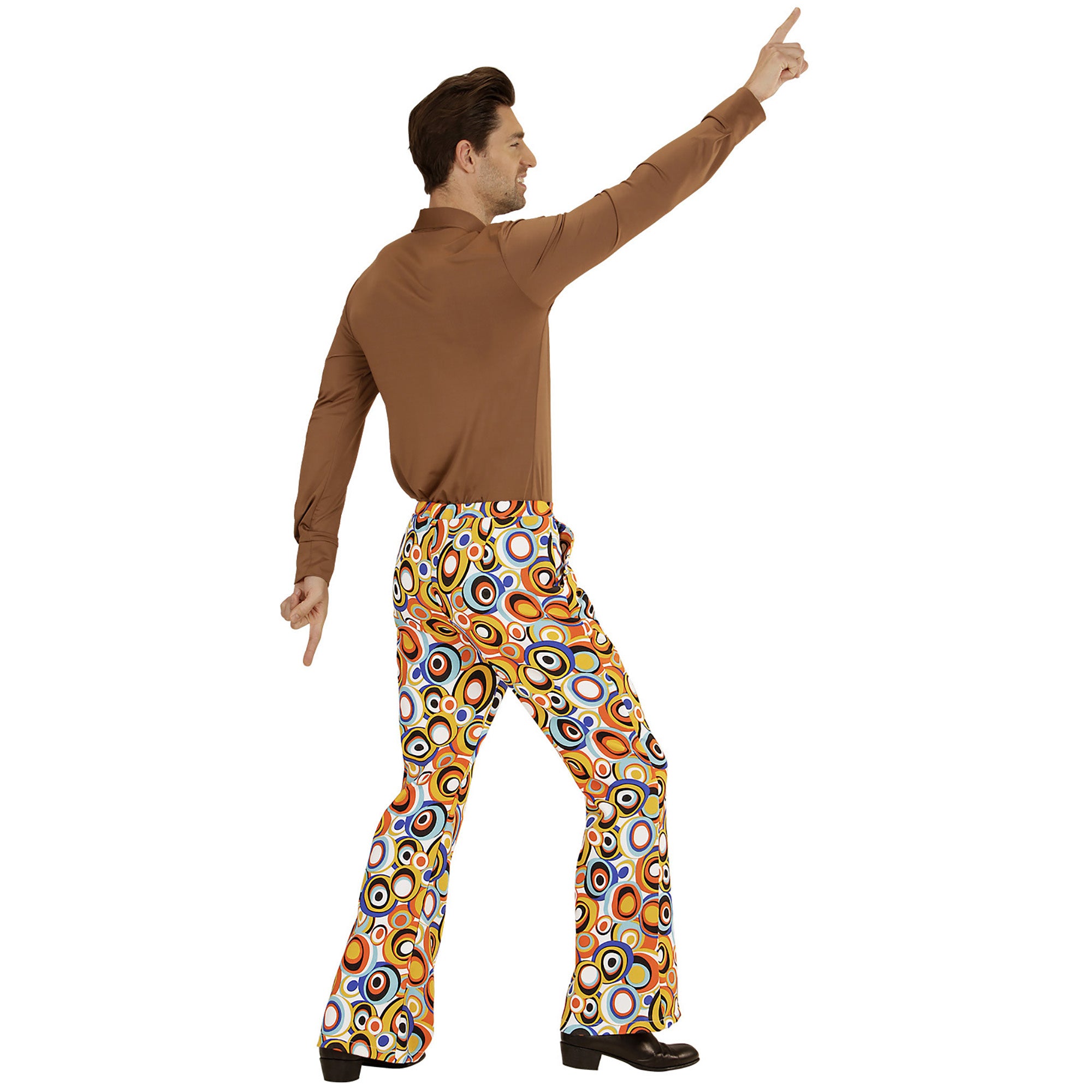 Disco 70S Broek Oranje Heren Cirkels