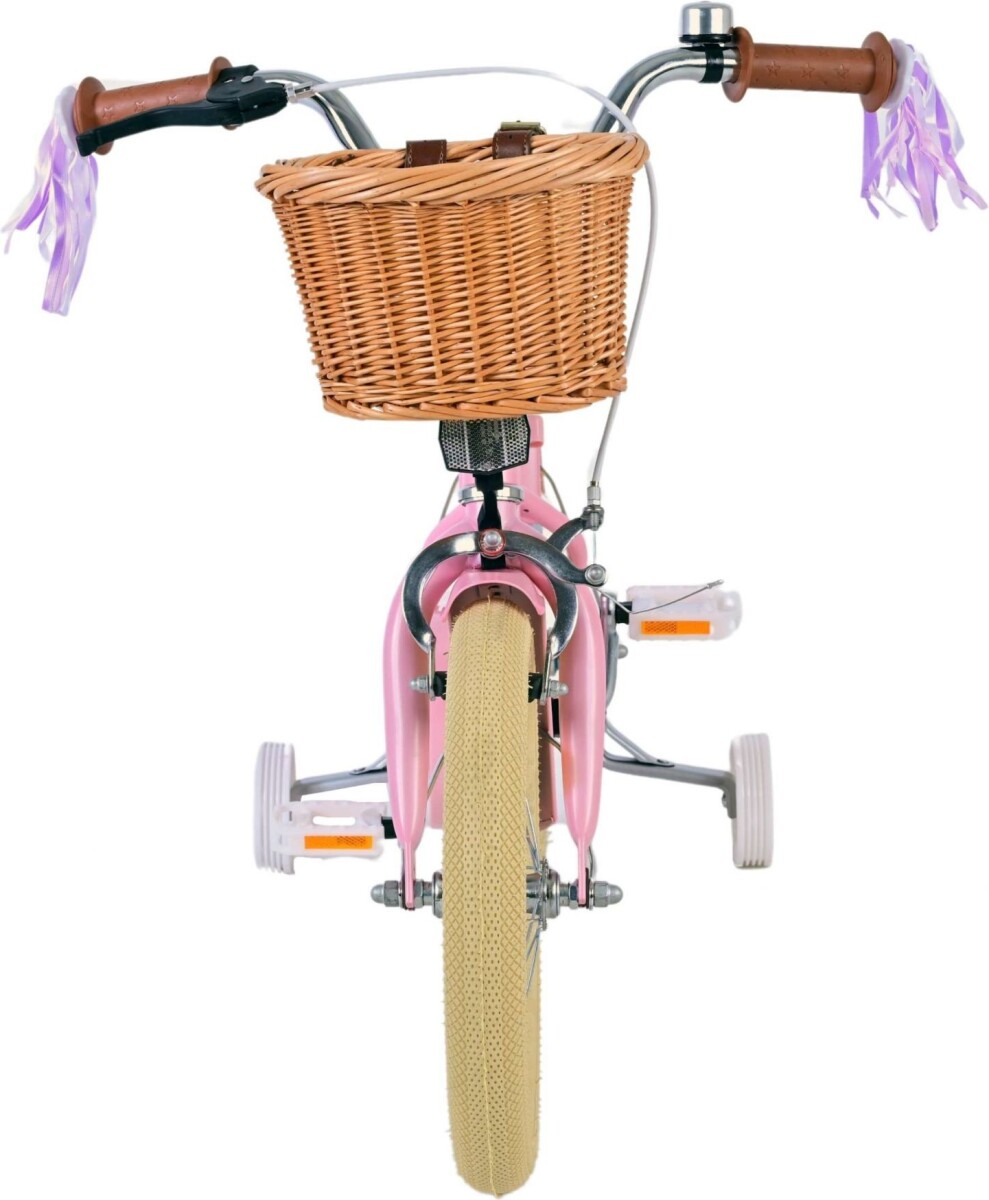 Volare - Børnecykel Med Støttehjul - 14'' Tommer - Blomster Pink