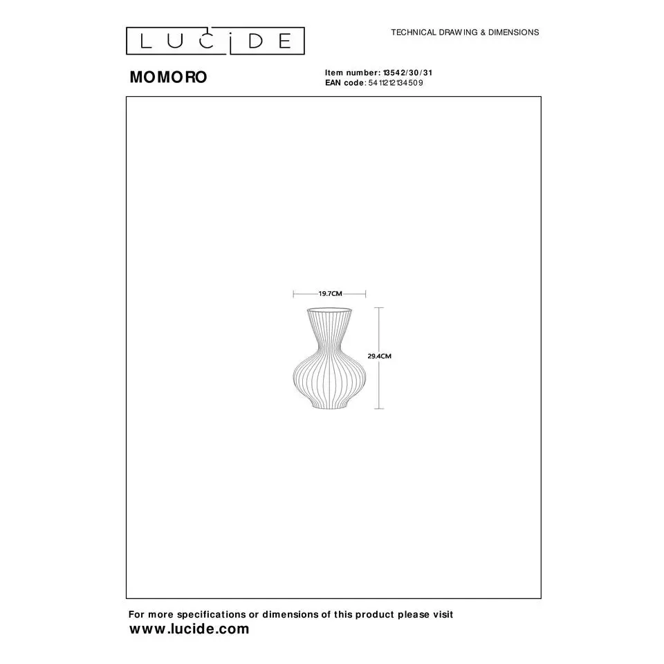 Lucide MOMORO Tafellamp - Wit