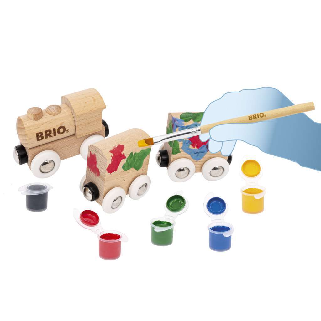 BRIO Spiel Holzzug zum Anmalen