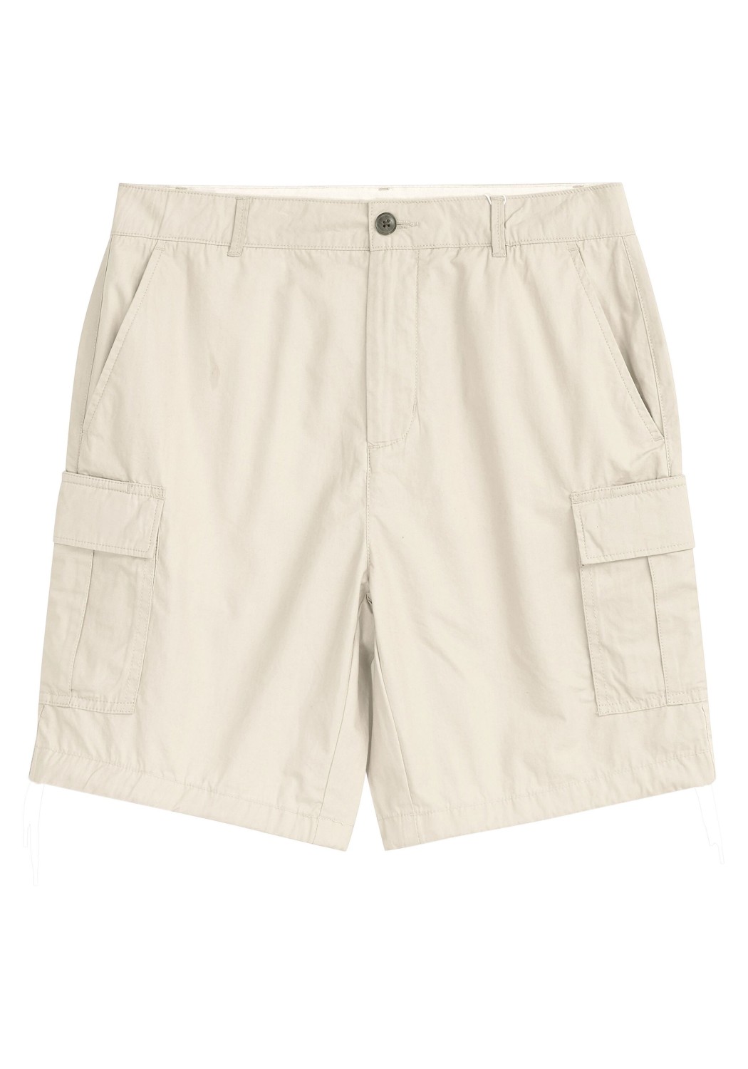 Knowledge Cotton Apparel Cargoshorts Fig Loose Cargo Poplin Shorts Light Feather Gray