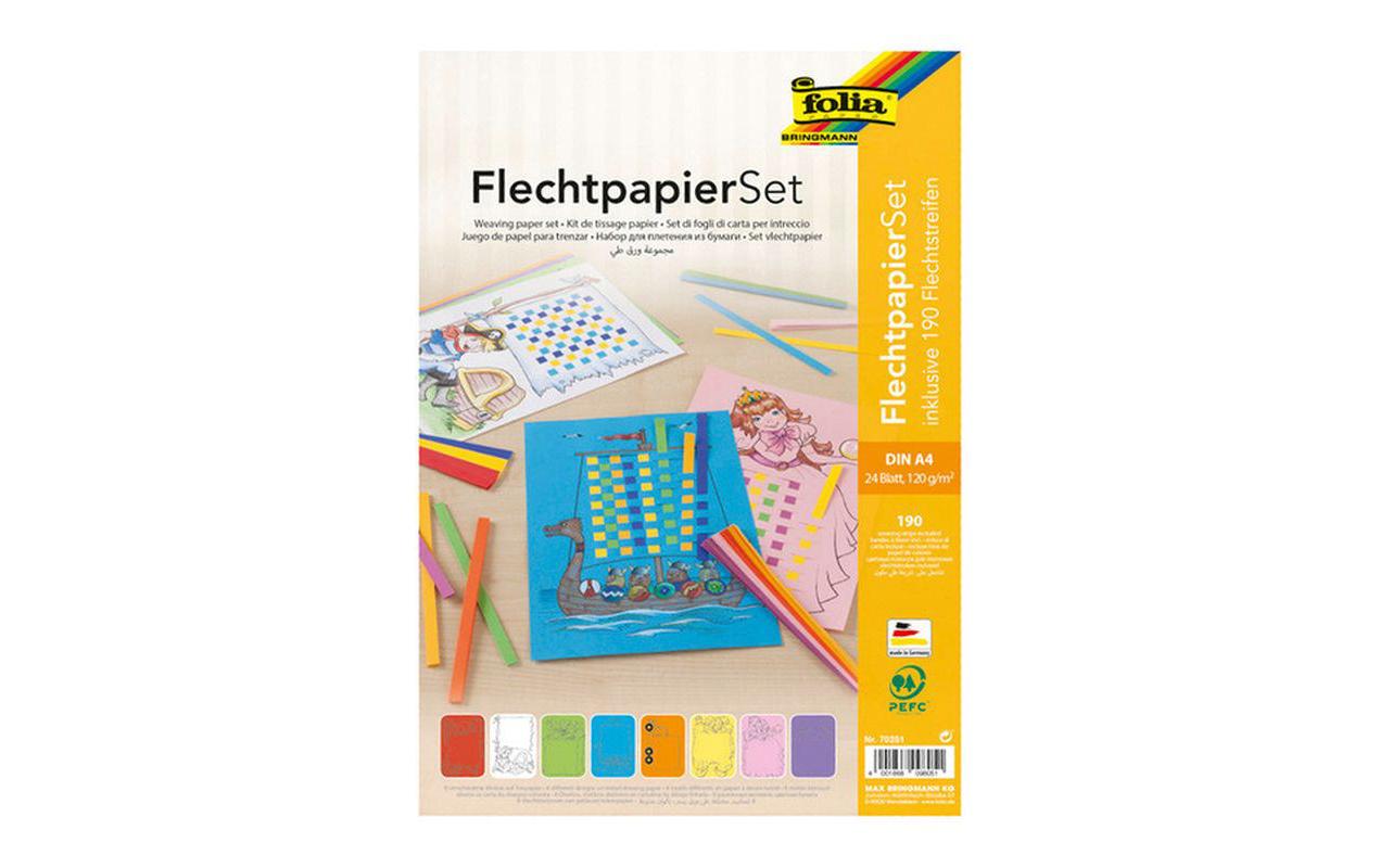 Bastelpapier Flechtpapier für 24 Flechtmotive A4Flechtstreifen für Flechtmotive A4 120 g/m²