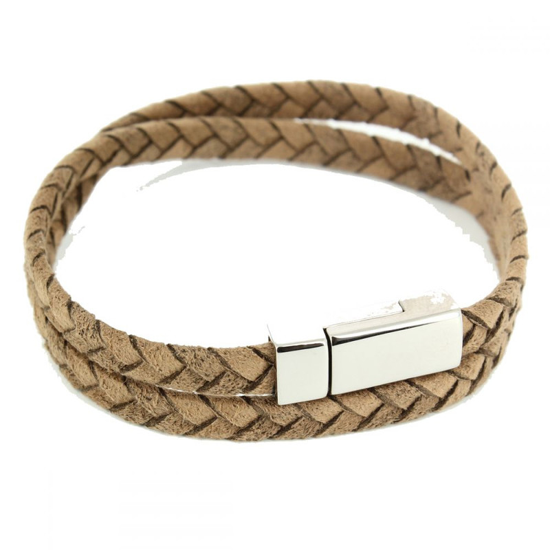 Bracelet dandy Homme Monart, Marron clair