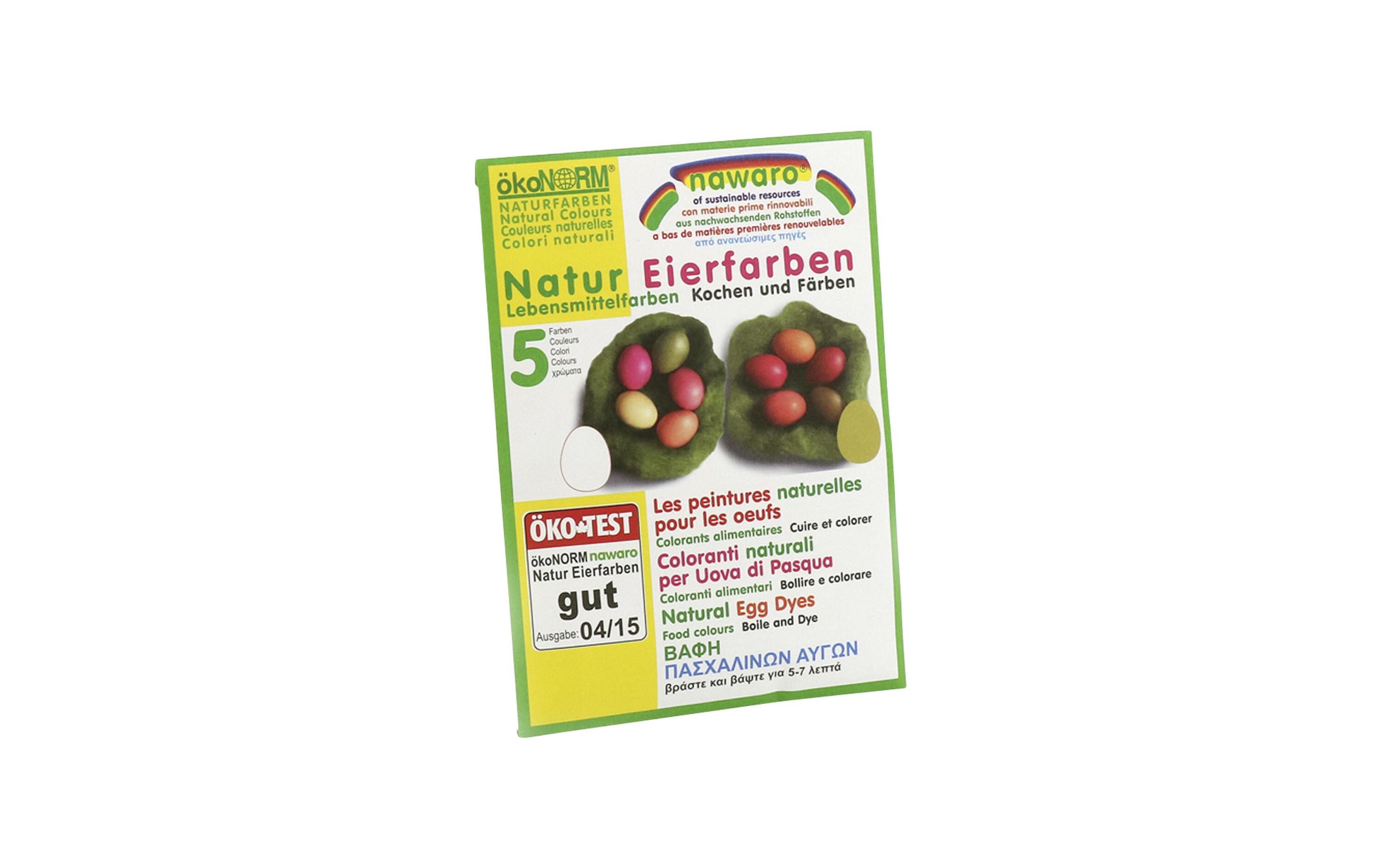 Eierfarben Natur 20 Stück, Blau/Grün/Orange/Pink/RotNatürliche Eierfarben für Ostereier