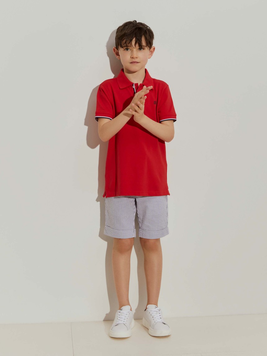 Polo piqué de algodão