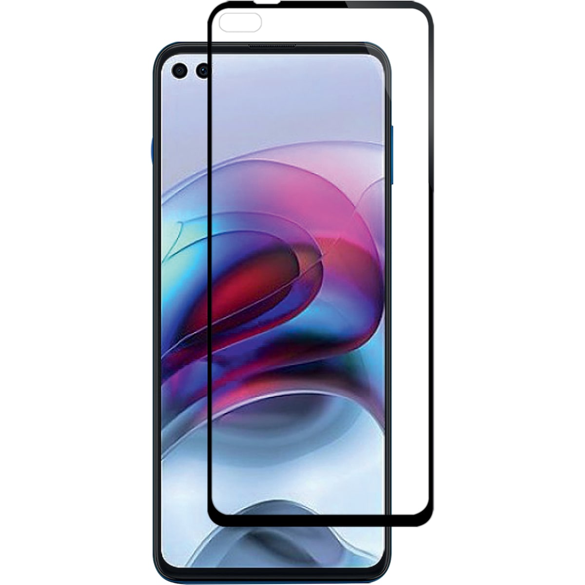 Panzer Full-Fit Motorola Moto G100 skjermbeskytter (sort)