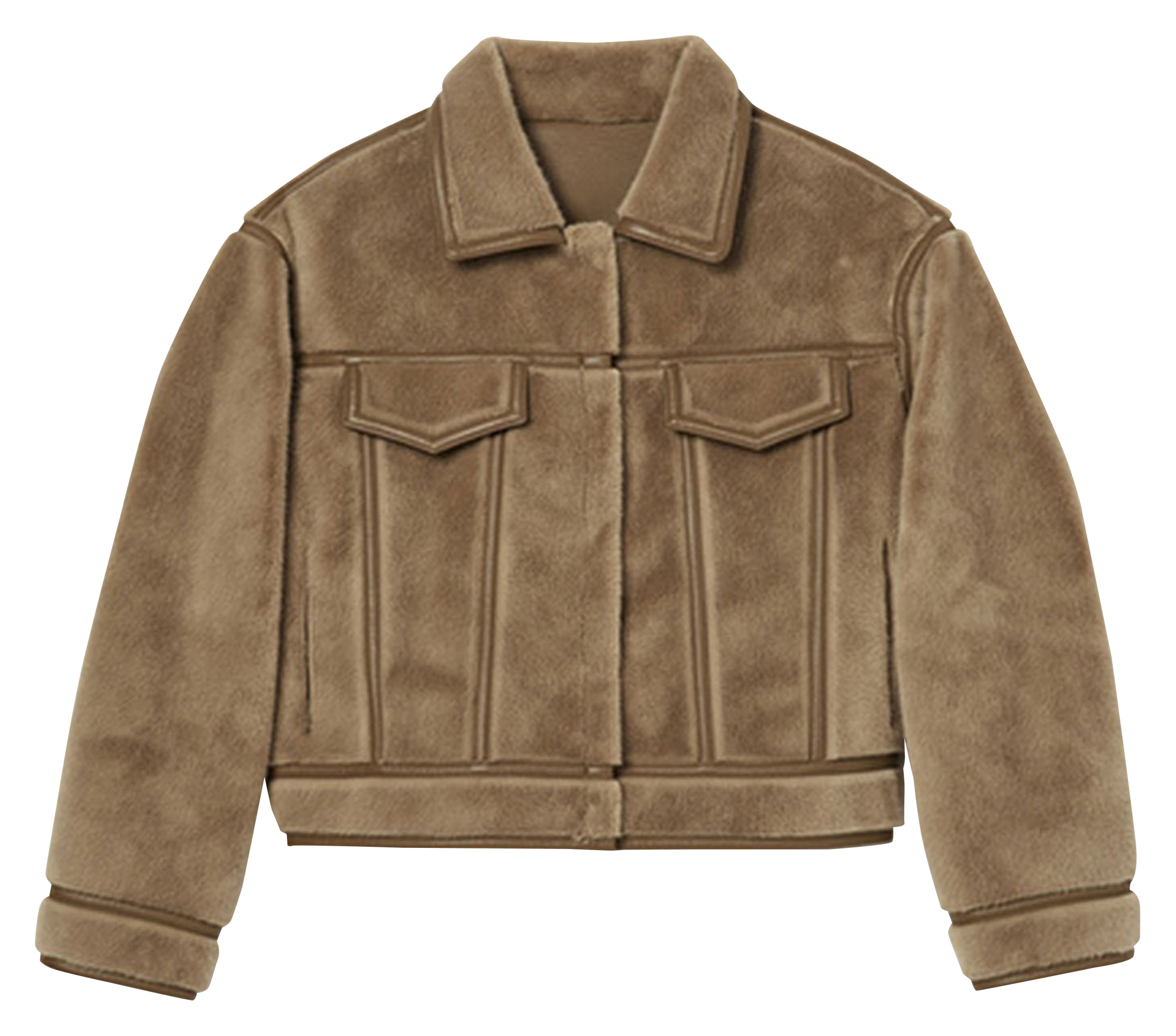 MONGE - Veste courte réversible | Marron