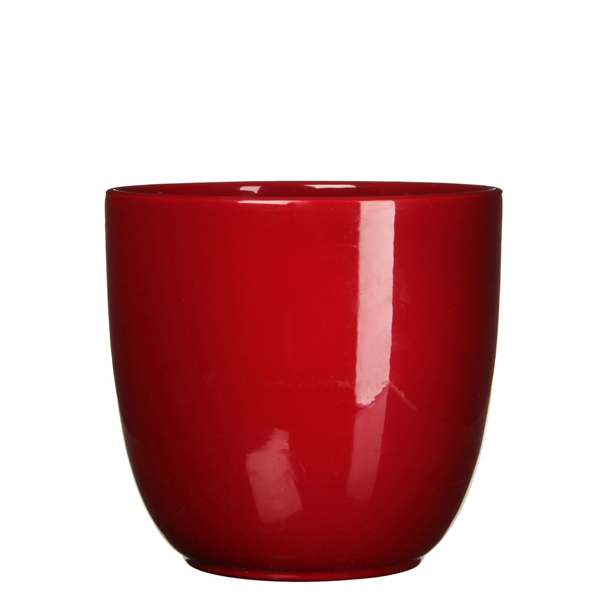 Mica decorations pot de fleur tusca - 28x28x25 cm - céramique - rouge