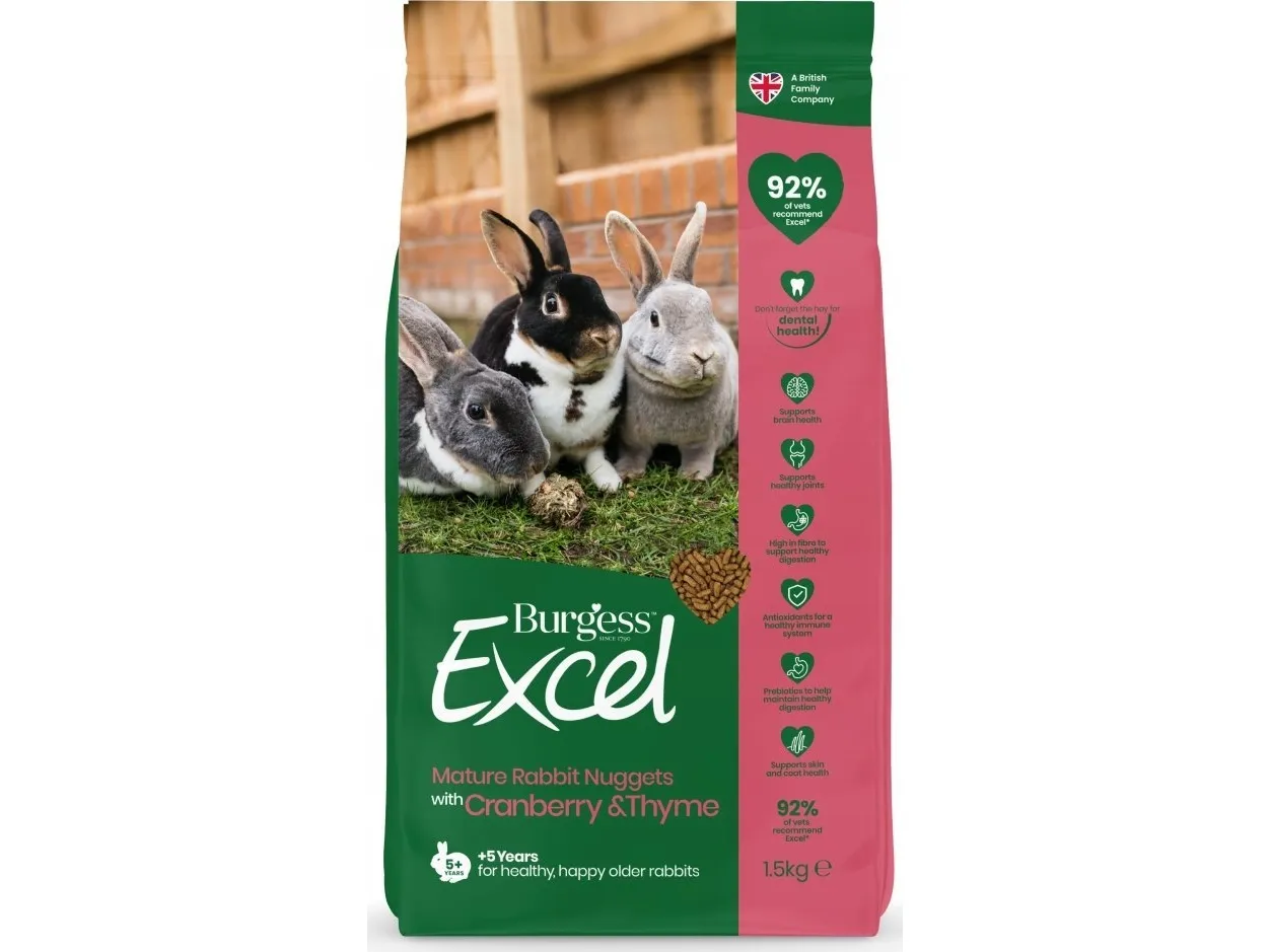 Burgess Burgess Excel Rabbit Mature Cranberry & Thyme 1,5 kg