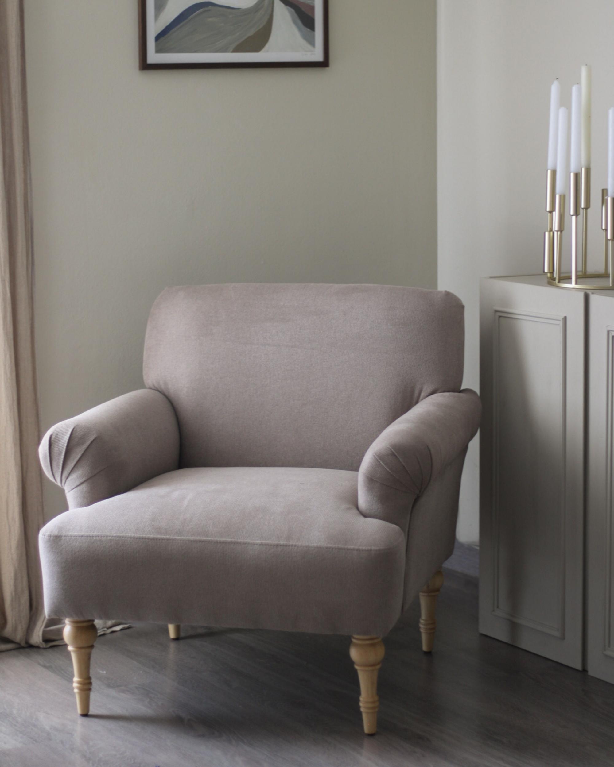 Fauteuil FREDROS Stof Taupe
