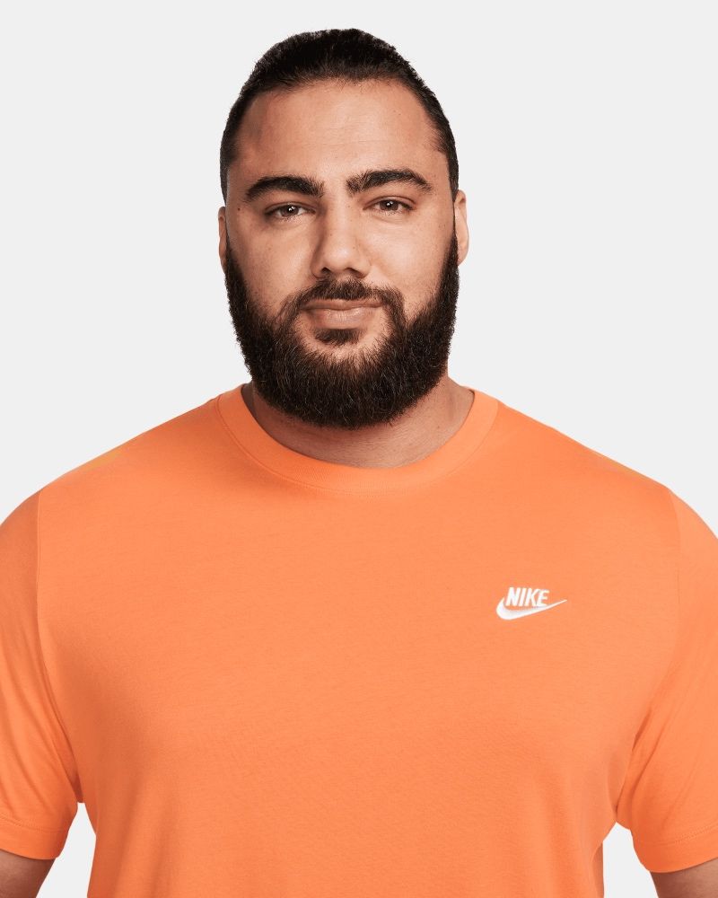 T-shirt Nike Sportswear Club Orange & Blanc pour homme