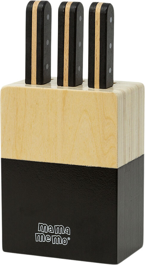 Mamamemo Knivblok m/ 3 knive