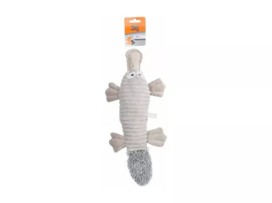 Jouet peluche Ornithorynque sonore - Gris clair - L 38 x l 9 cm