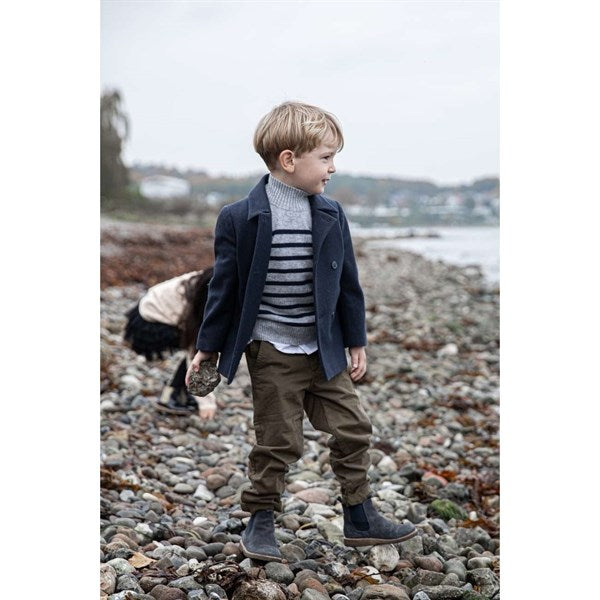 Oxford Stripe Opal Cashmere Strik Pullover