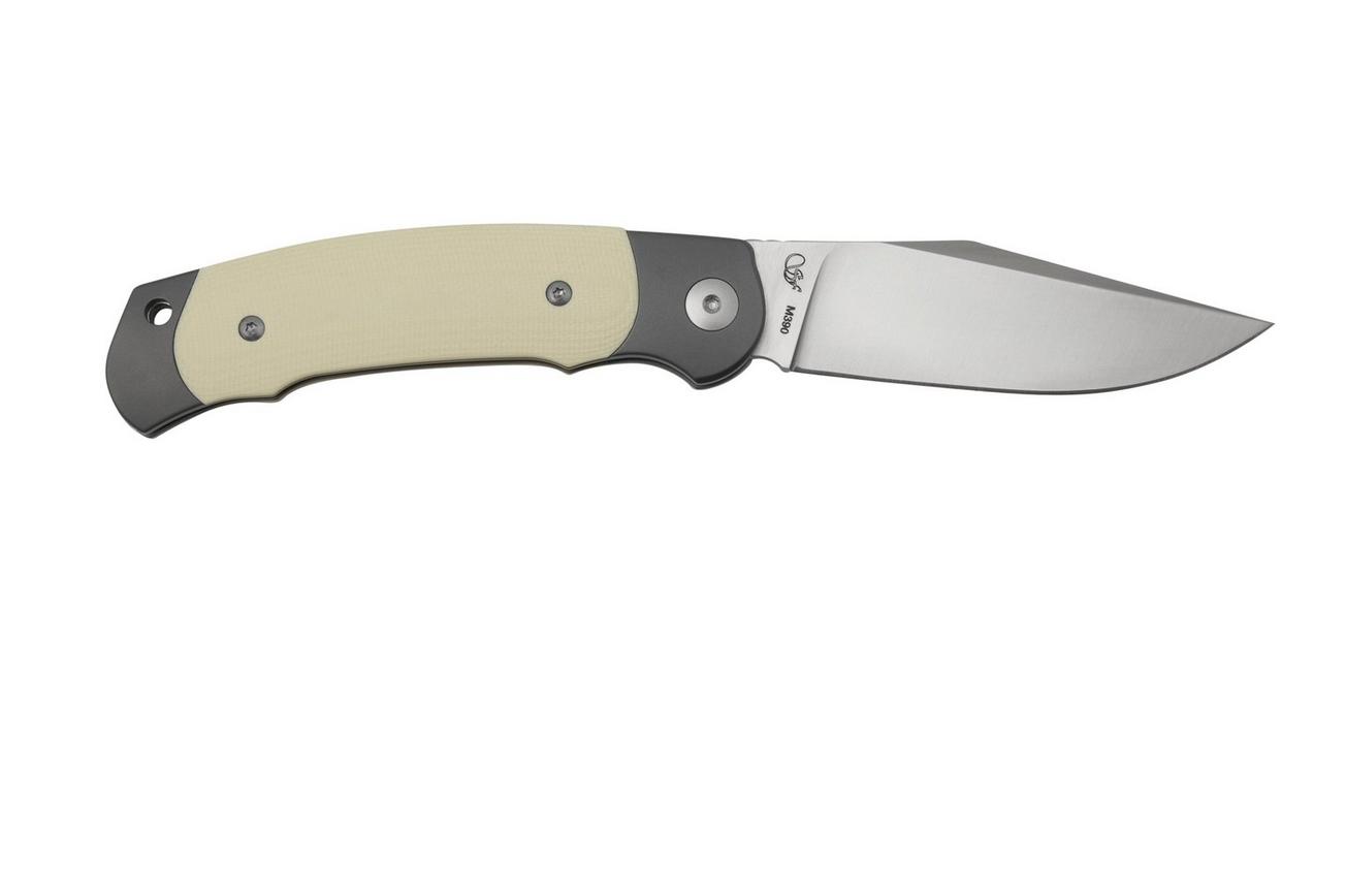 Viper Twin, V6002GI, Satin M390, Ivory G10 zakmes, Fabrizio Silvestrelli design