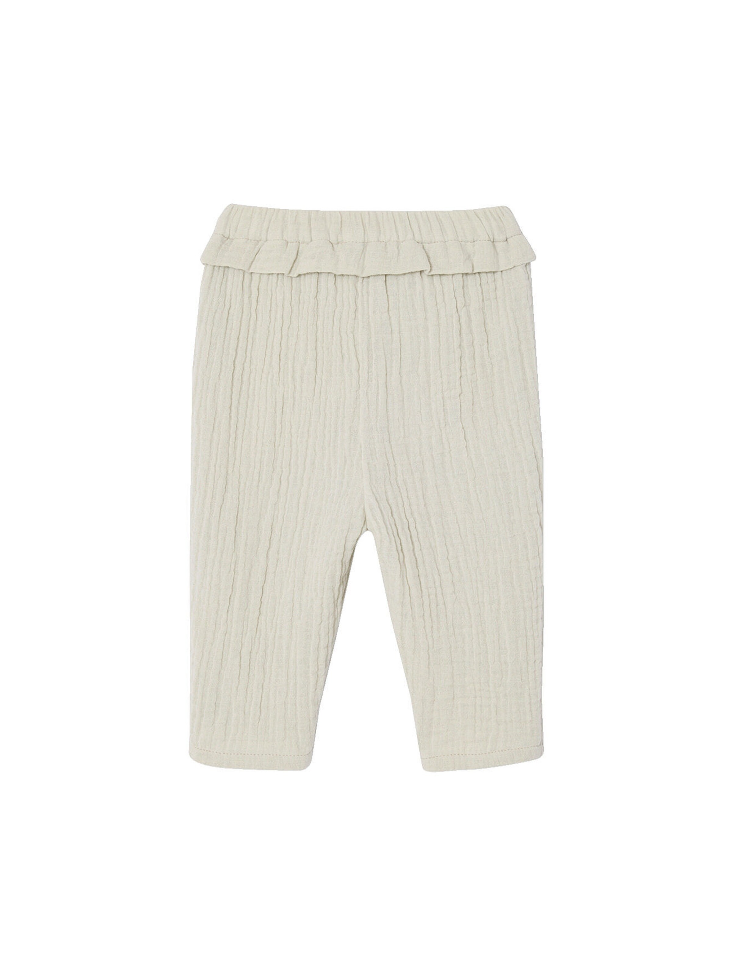 Vertbaudet Baby Hose aus Musselin graugrün