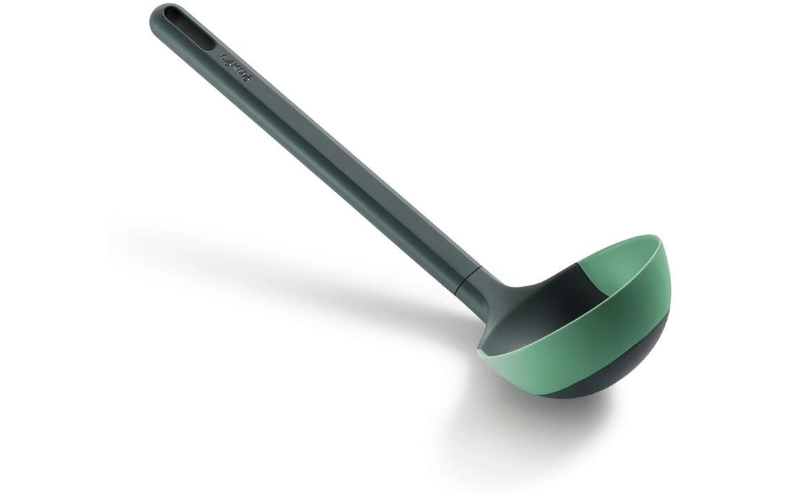 Schöpflöffel PBT/Silikon, Grün/SchwarzSchöpfkelle zum Servieren von Suppen und Cremes