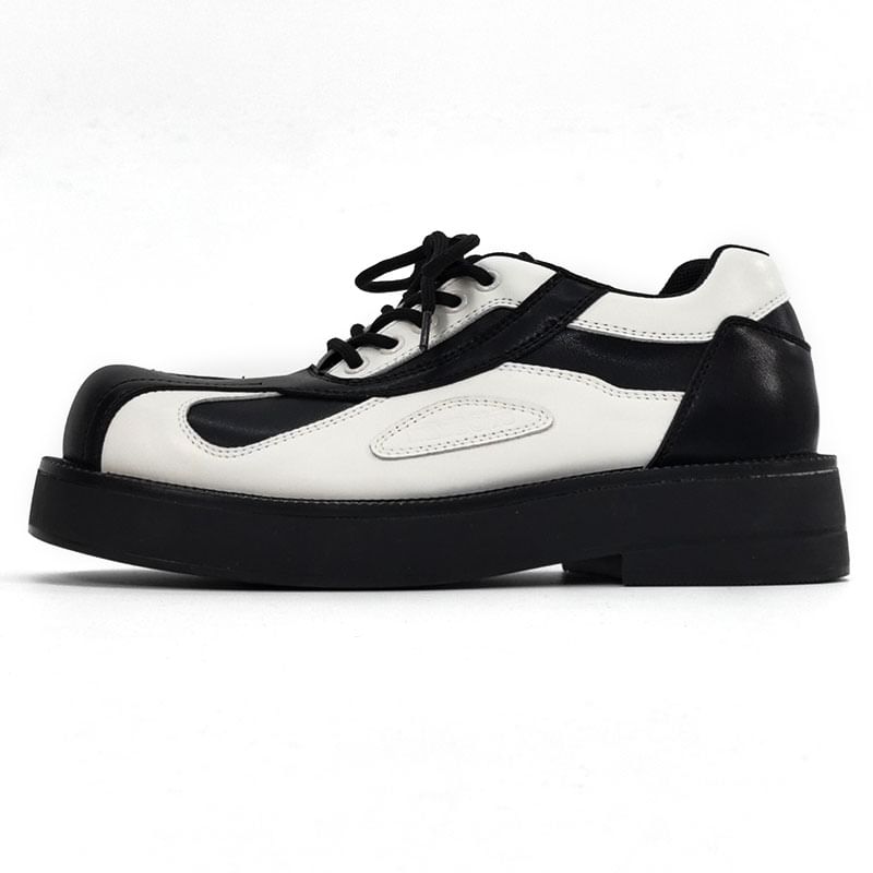 Malnia Home - Platform veterschoenen van echt leer