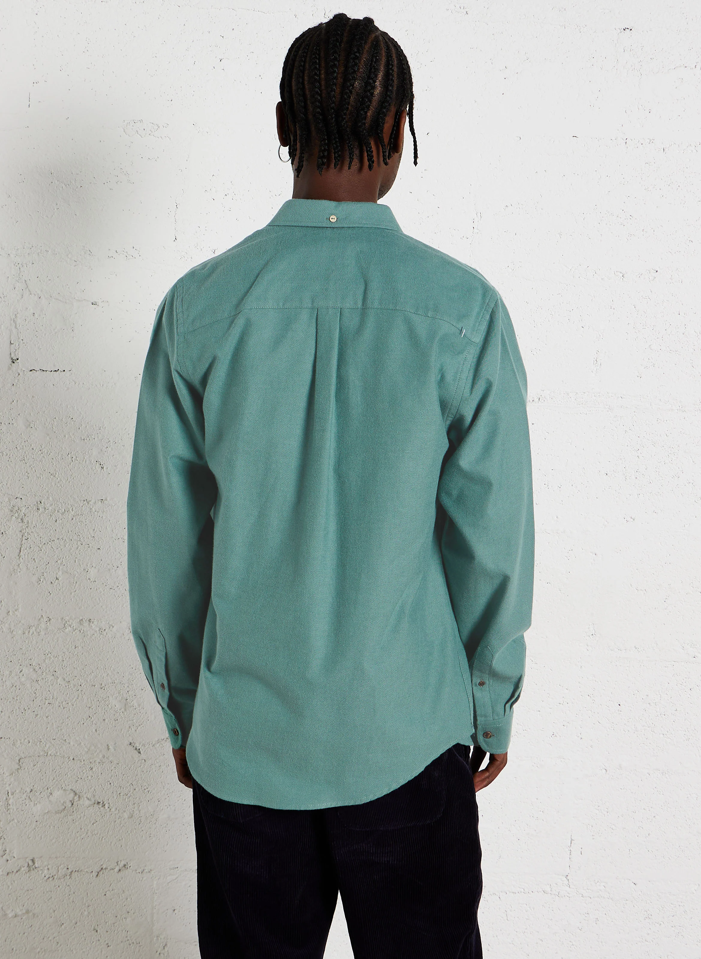 IVOY - Chemise col classique en coton | Vert