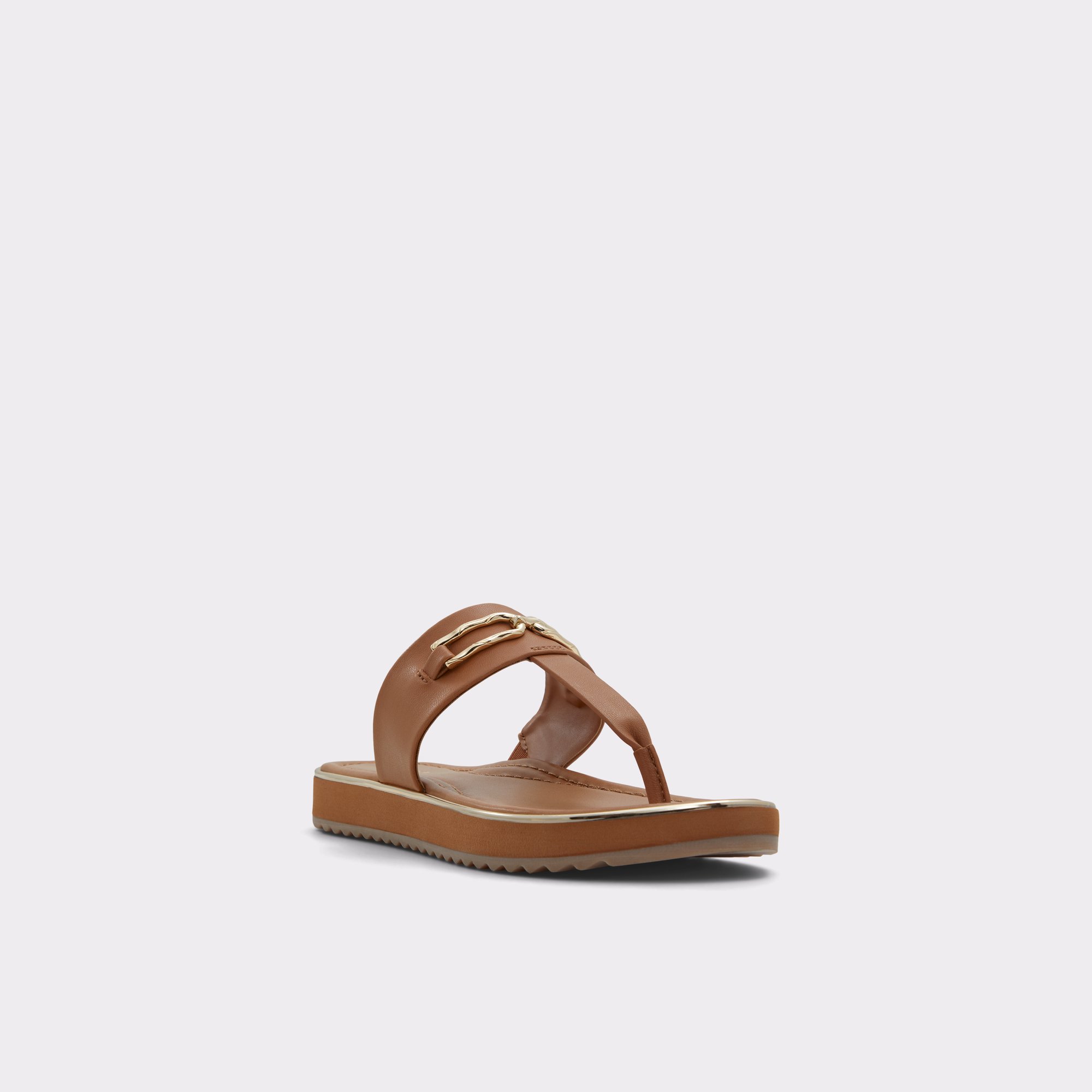 Enorel Dark Beige Women Flat Sandals