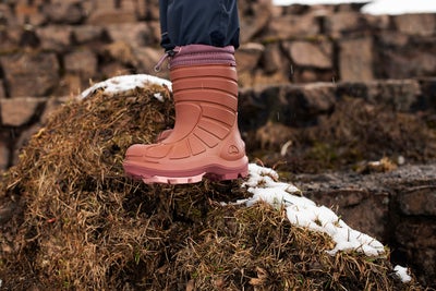 Viking Extreme  Fôrede Gummistøvler, Pink/Dark Pink