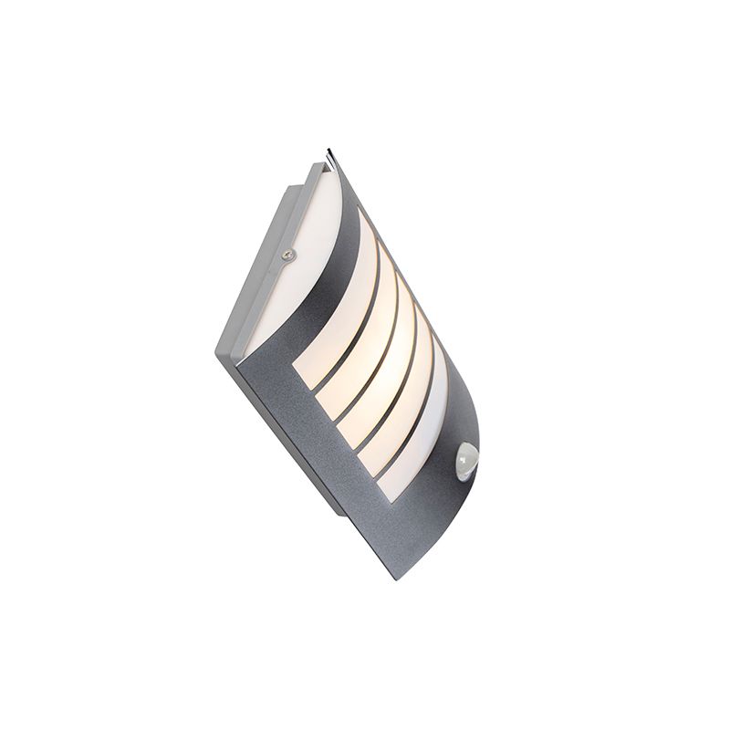 Buiten wandlamp zwart IP44 met bewegingssensor - Miro