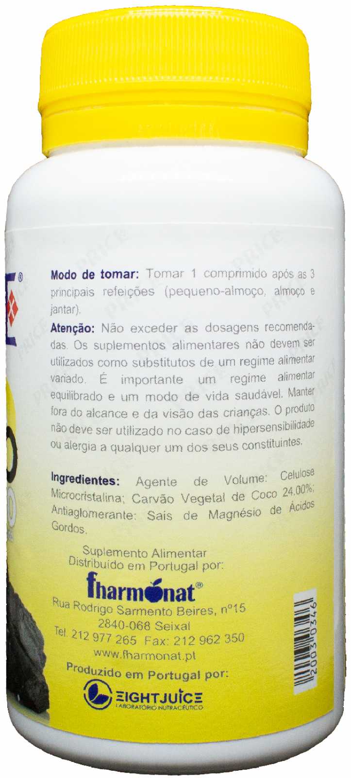 Carvão Vegetal Fharmonat 90 + 10 Comprimidos