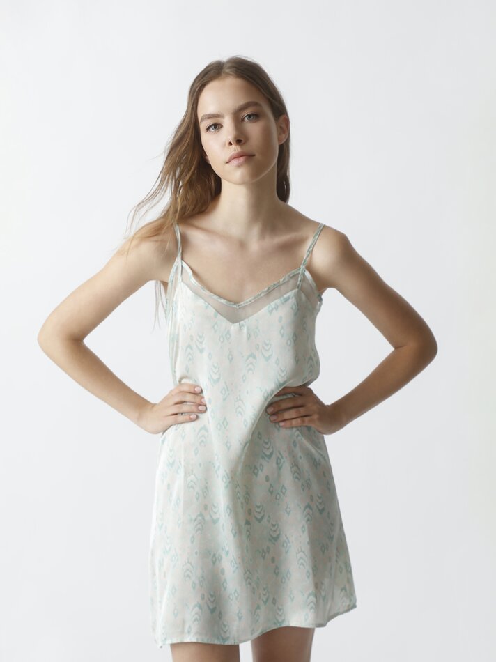 Camisola de cetim - Verde