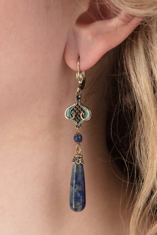 Lovely Lapis oorbellen in blauw