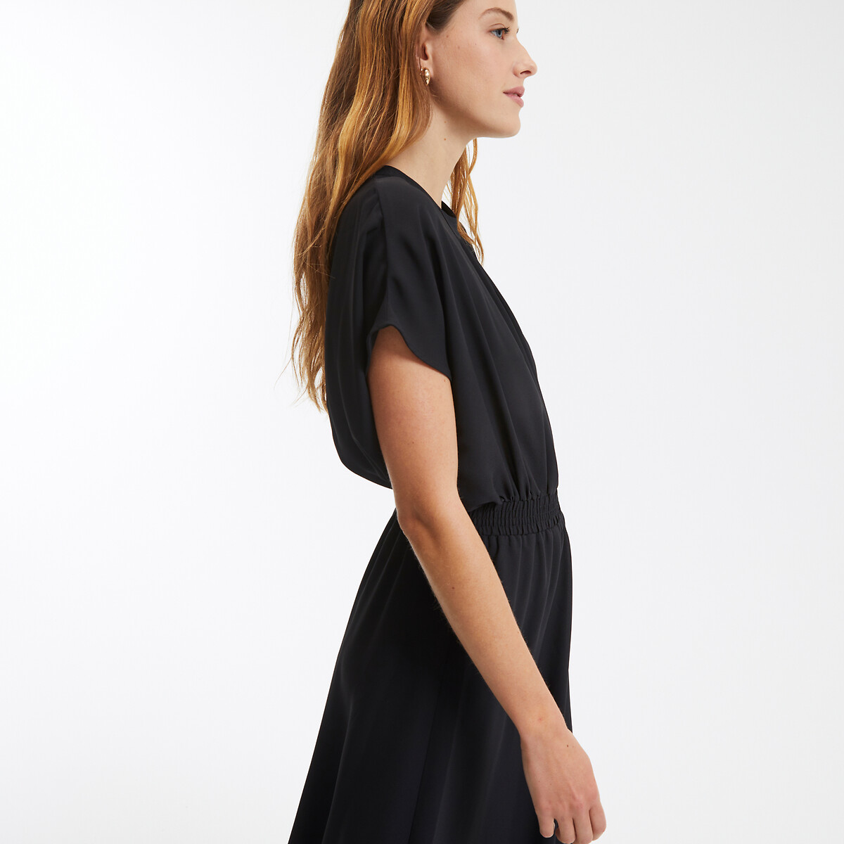 COLEÇÕES LA REDOUTE<br>Vestido longo florido, cintura elástica com franzido