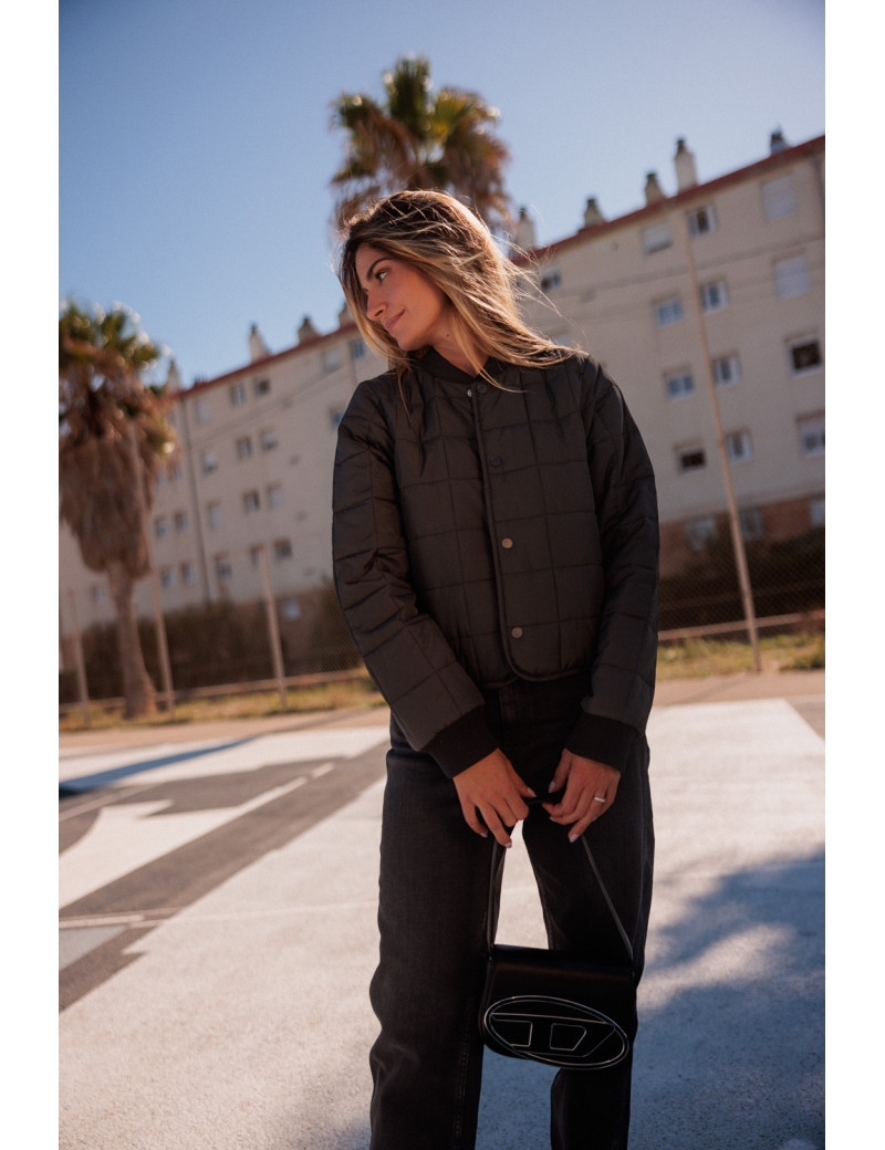RAINS BOMBERS FEMME LINER JACKET W1T1 NOIR