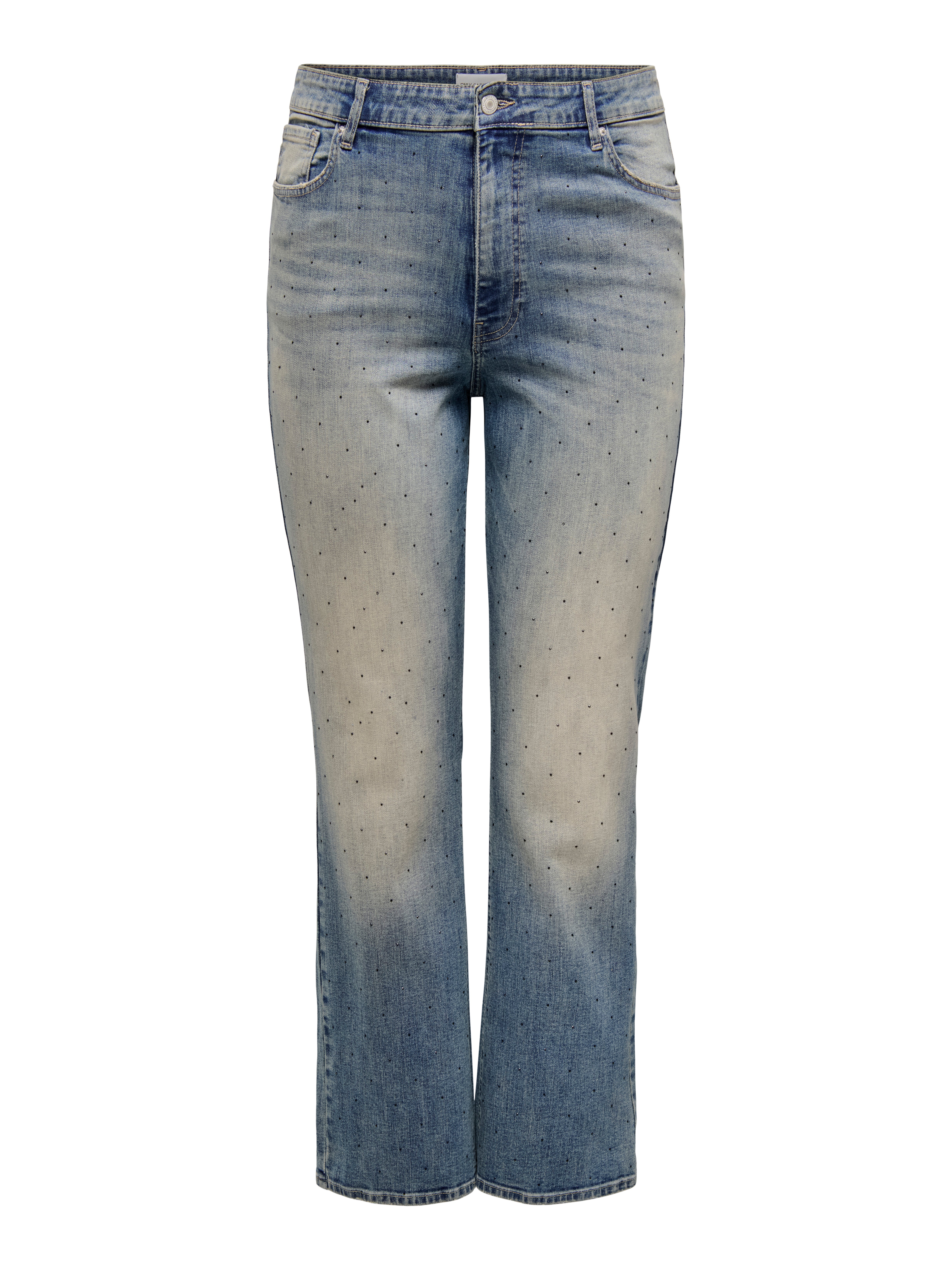CARSUI Hohe Taille Slim Fit Jeans Medium Blue Denim