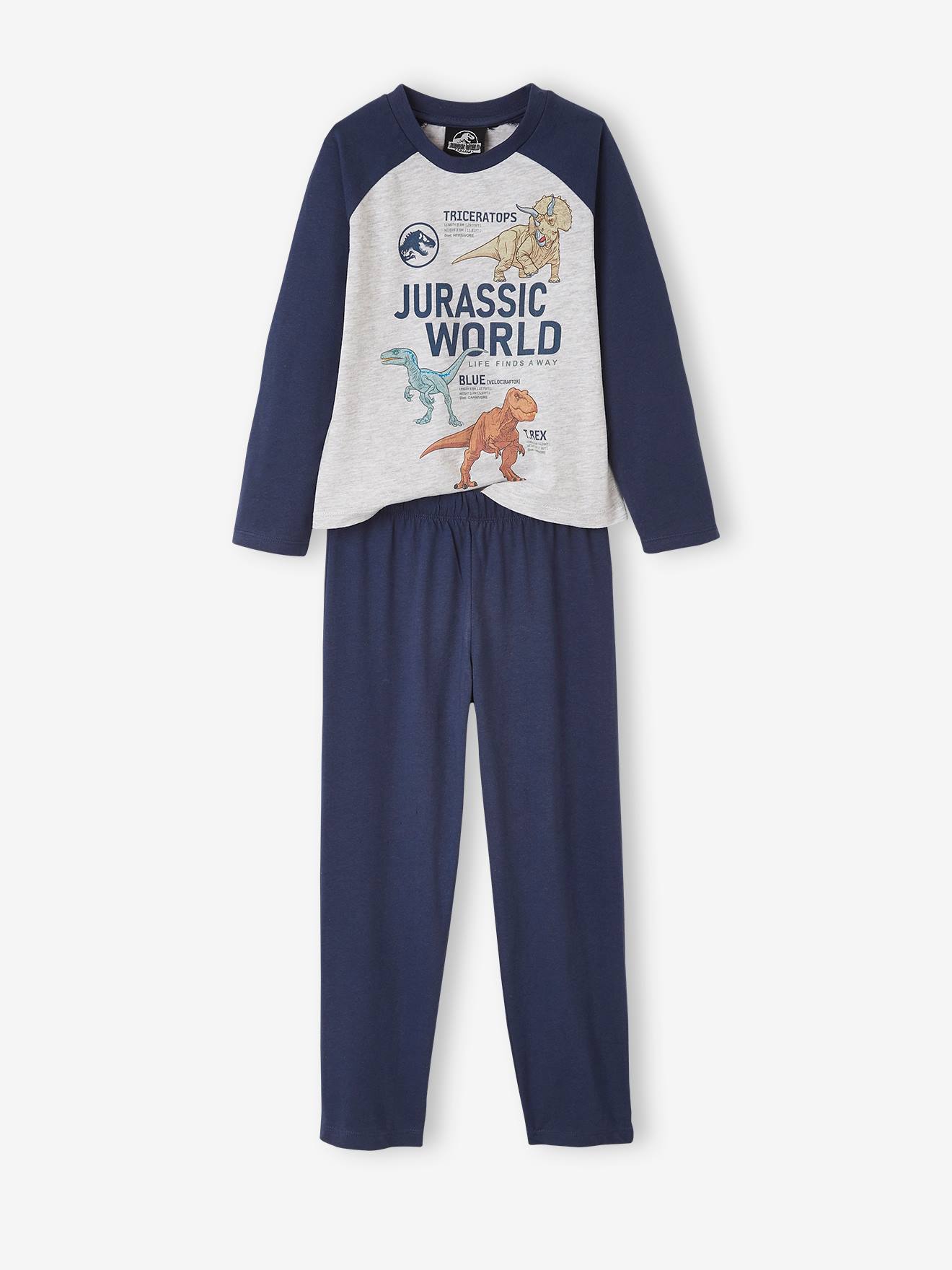 Pijama liso azul escuro com estampas do Jurassic World®