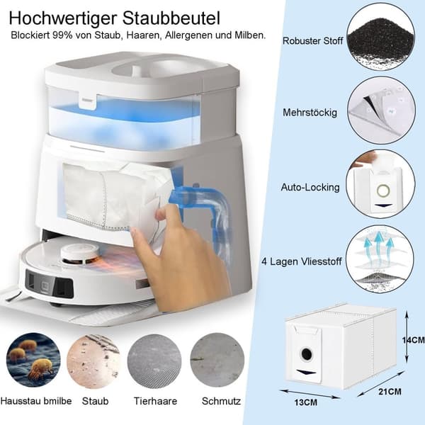 INF Reservedelssett for Ecovacs Deebot T30 Omni, T30 Pro Omni, T30 Max