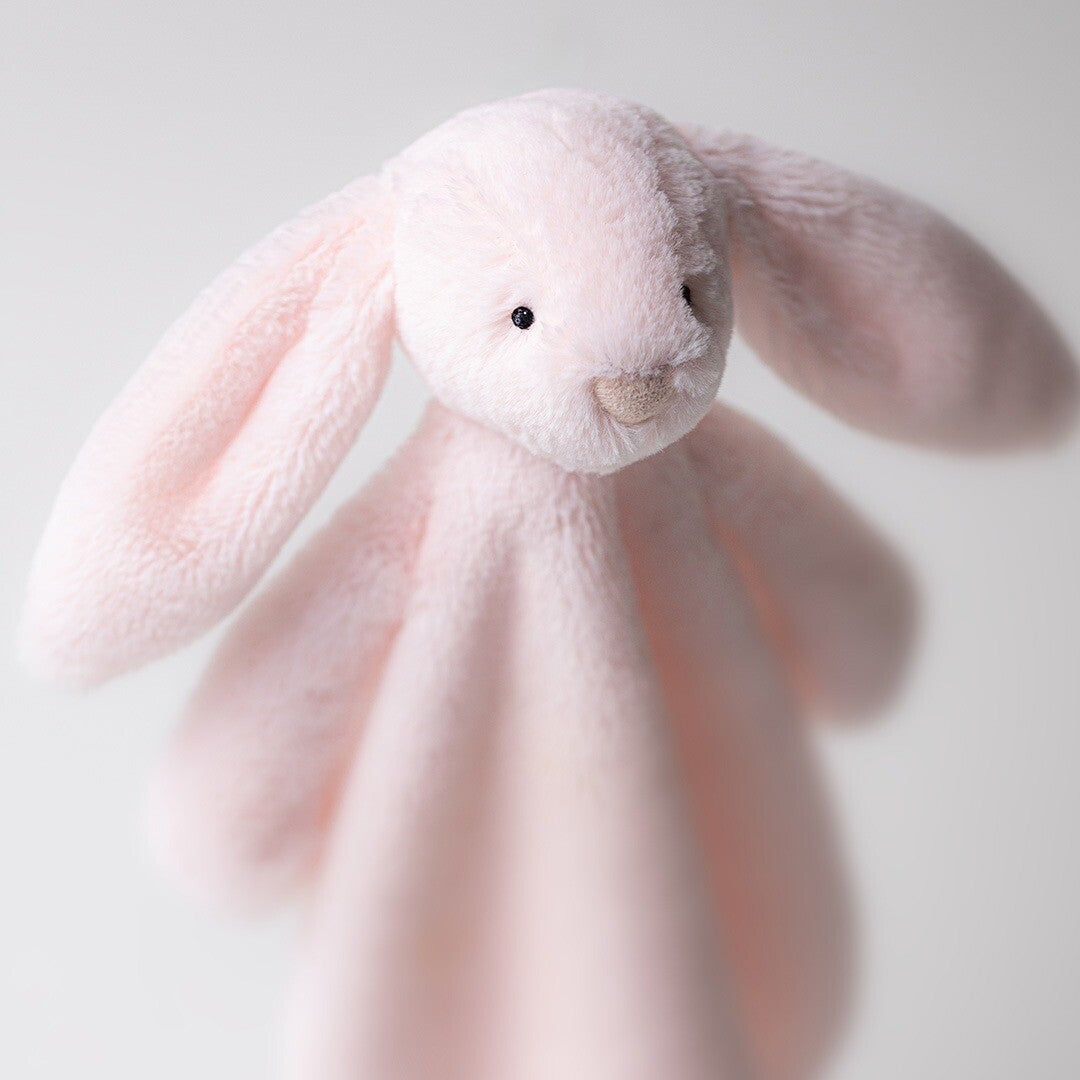 Jellycat knuffeldoek konijn bashful pink - 27 cm