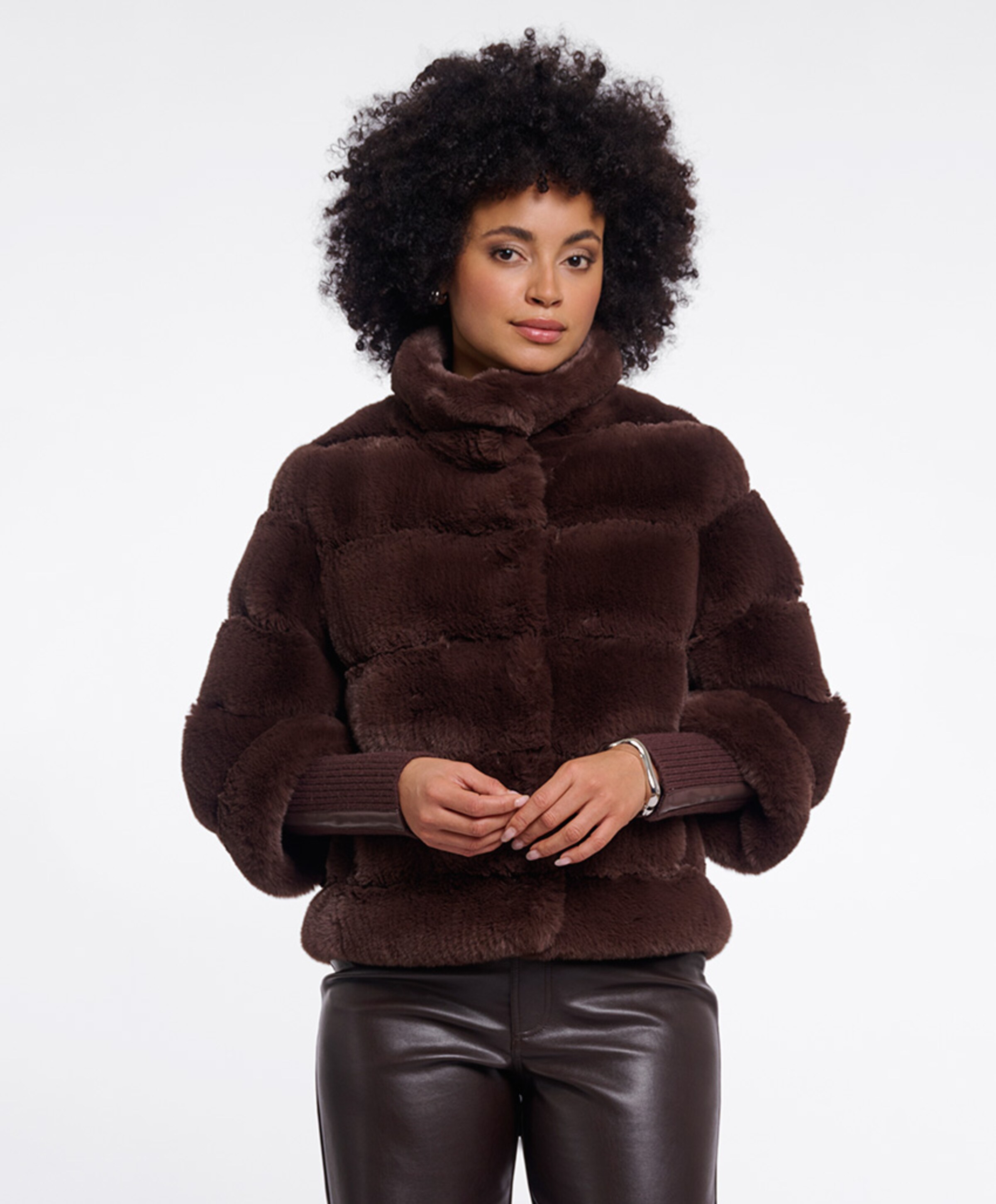 Rino & pelle Dames jas bruin
