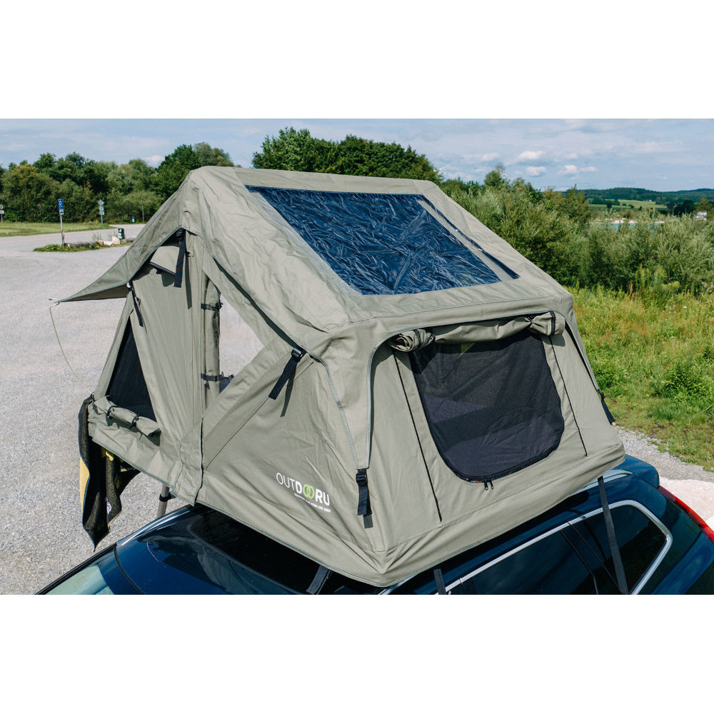 OutdoorU Compact 2 Pers daktent incl. dakraam - Green