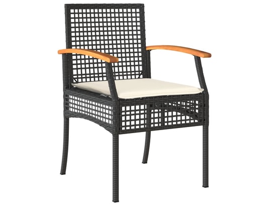 VIDAXL - Chaises de jardin coussins lot de 2 noir résine tressée acac...